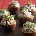 Roasted Potatoes with Bacon and Goat Cheese
